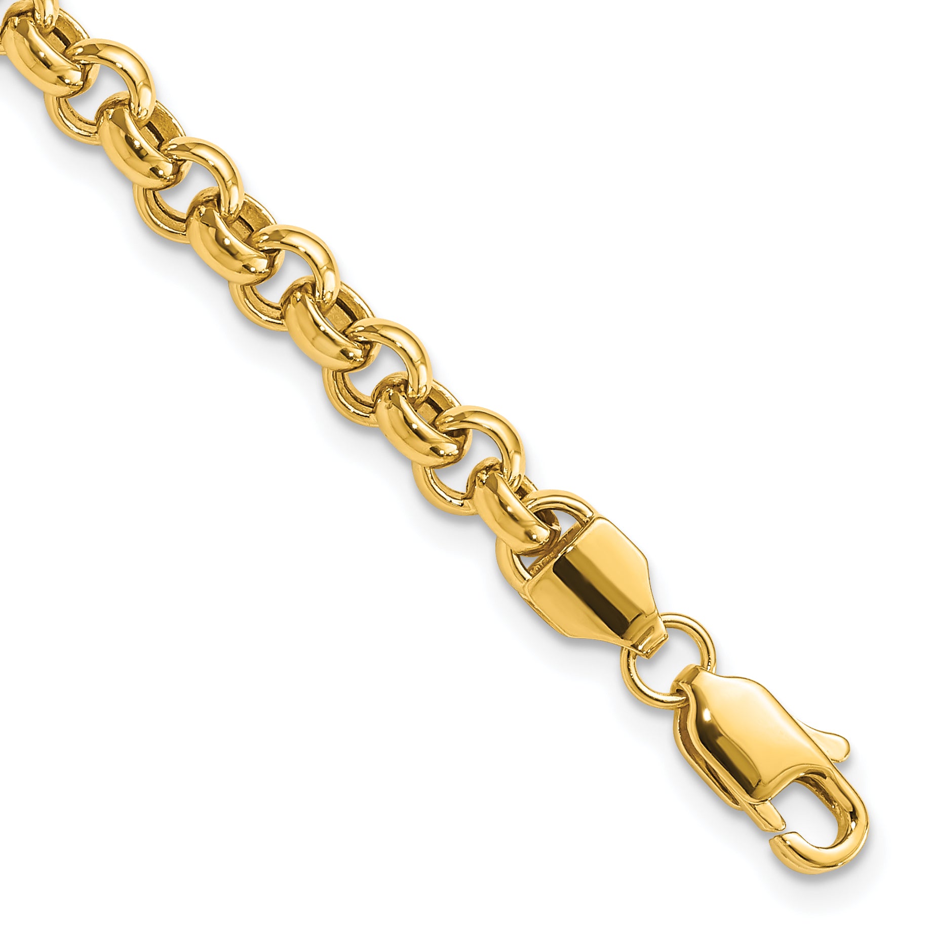 14K Yellow Gold Rolo Chain Bracelet 5mm Main image