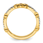 14k Stackable Expressions Garnet and Diamond Ring
