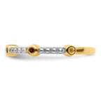 14k Stackable Expressions Garnet and Diamond Ring