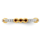 14k Stackable Expressions Garnet and Diamond Ring