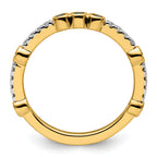14k Stackable Expressions Aquamarine and Diamond Ring