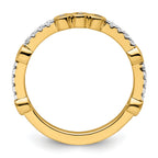 14k Stackable Expressions White Topaz and Diamond Ring
