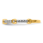 14k Stackable Expressions White Topaz and Diamond Ring