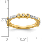 14k Stackable Expressions White Topaz and Diamond Ring