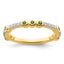 14k Stackable Expressions Created Emerald and Diamond Ring