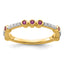 14k Stackable Expressions Rhodolite Garnet and Diamond Ring