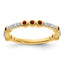 14k Stackable Expressions Created Ruby and Diamond Ring