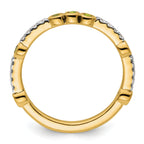 14k Stackable Expressions Peridot and Diamond Ring