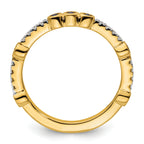 14k Stackable Expressions Created Sapphire and Diamond Ring