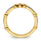 14k Stackable Expressions Pink Tourmaline and Diamond Ring