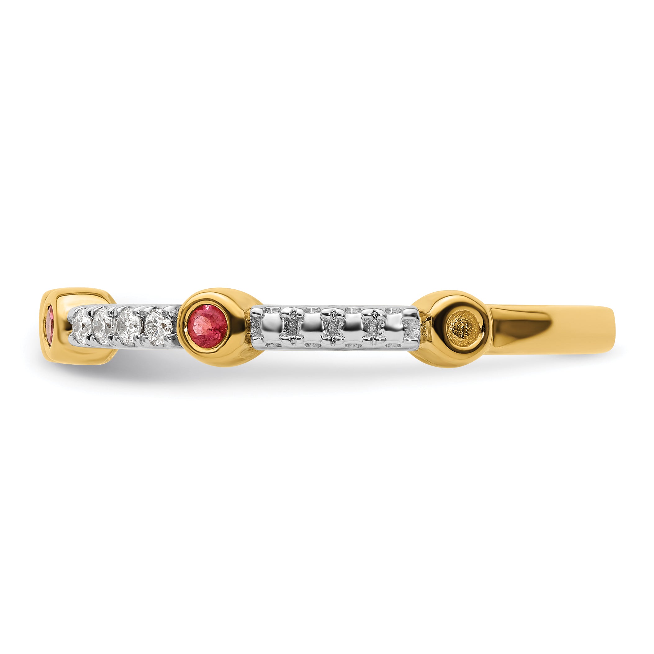 14k Stackable Expressions Pink Tourmaline and Diamond Ring