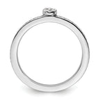 14k White Gold Stackable Expressions White Topaz and Diamond Ring