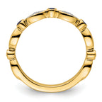 14k Stackable Expressions Created Sapphire and Diamond Ring