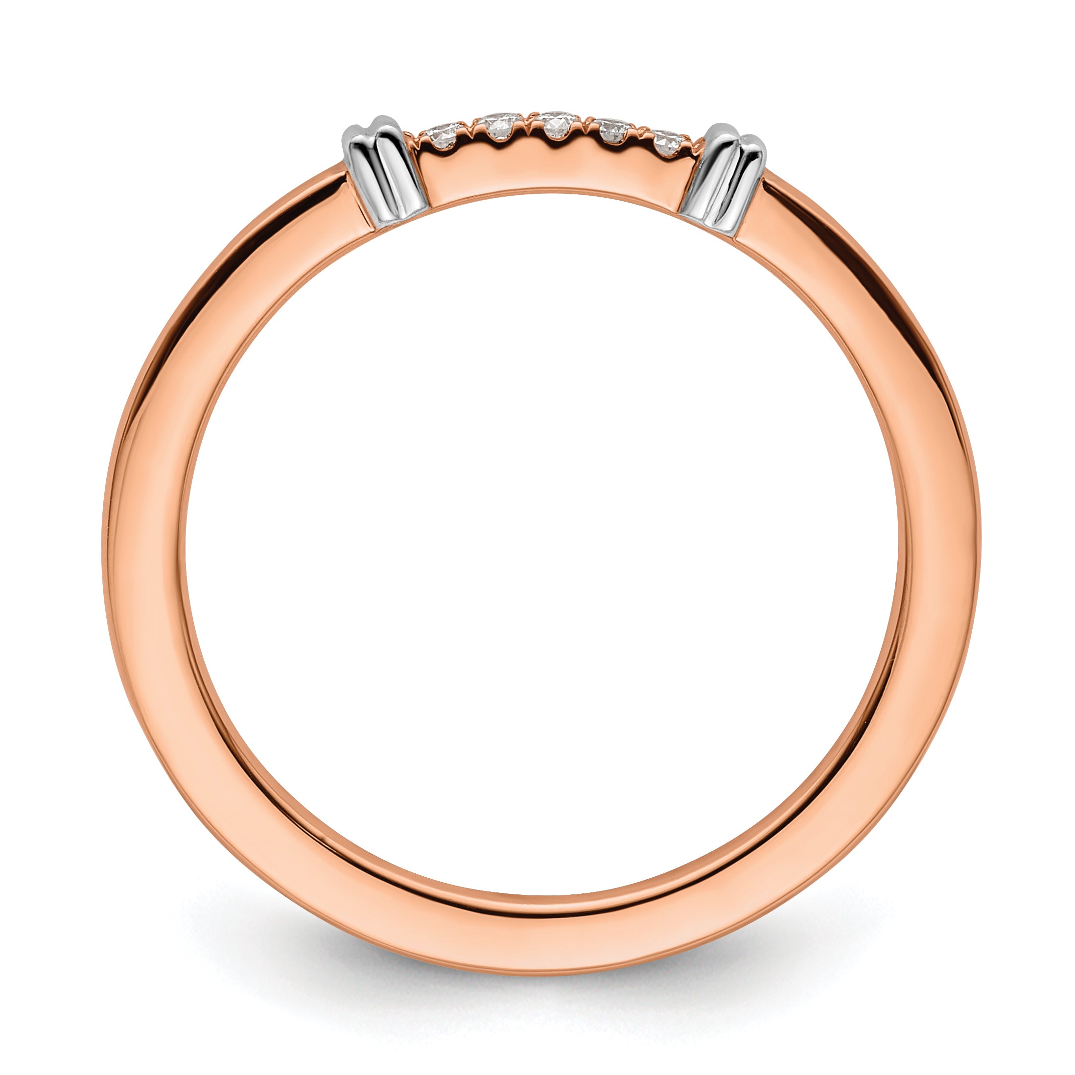 14k Two-Tone Stackable Expressions Diamond Ring Secondary image