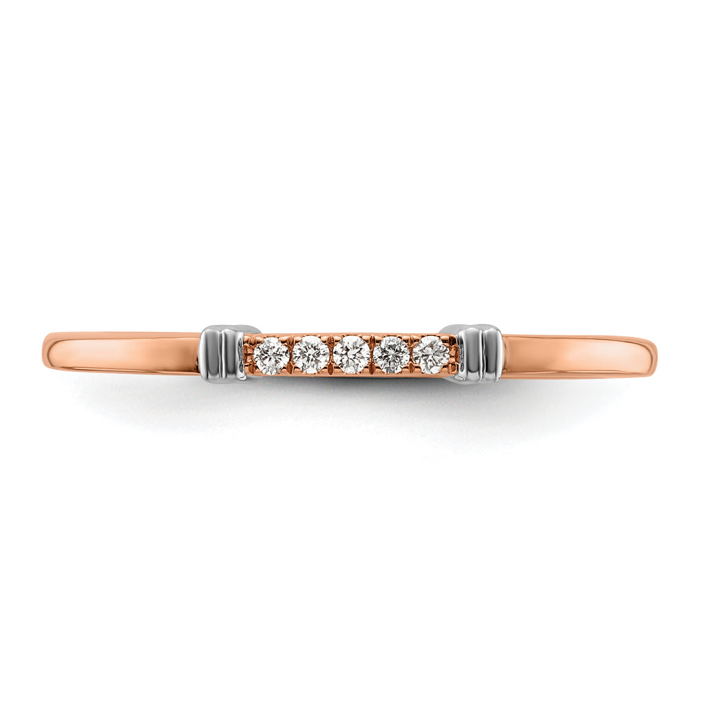 14k Two-Tone Stackable Expressions Diamond Ring