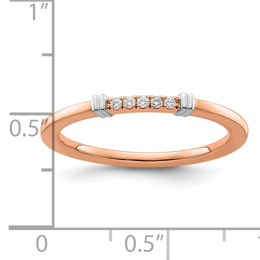 14k Two-Tone Stackable Expressions Diamond Ring