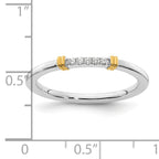 14k Two-Tone Stackable Expressions Diamond Ring