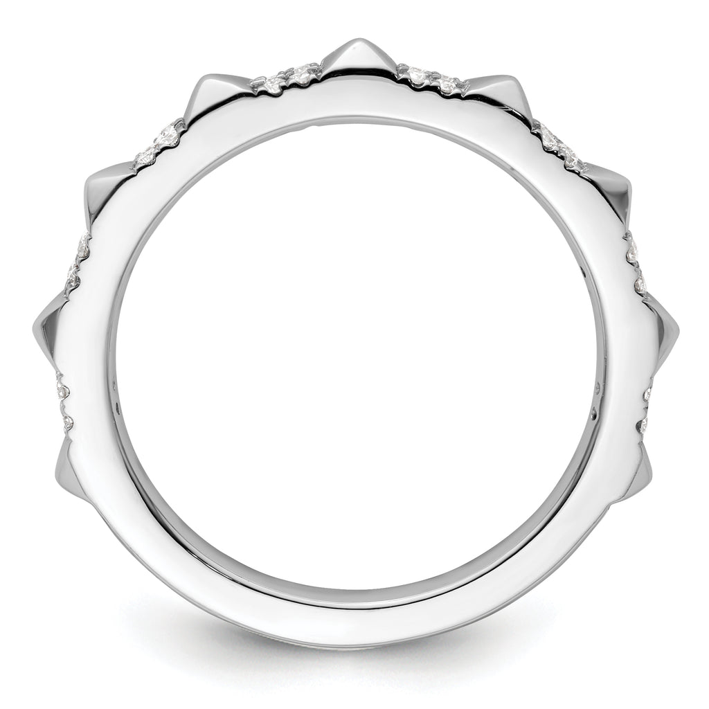 14k White Gold Stackable Expressions Diamond Ring