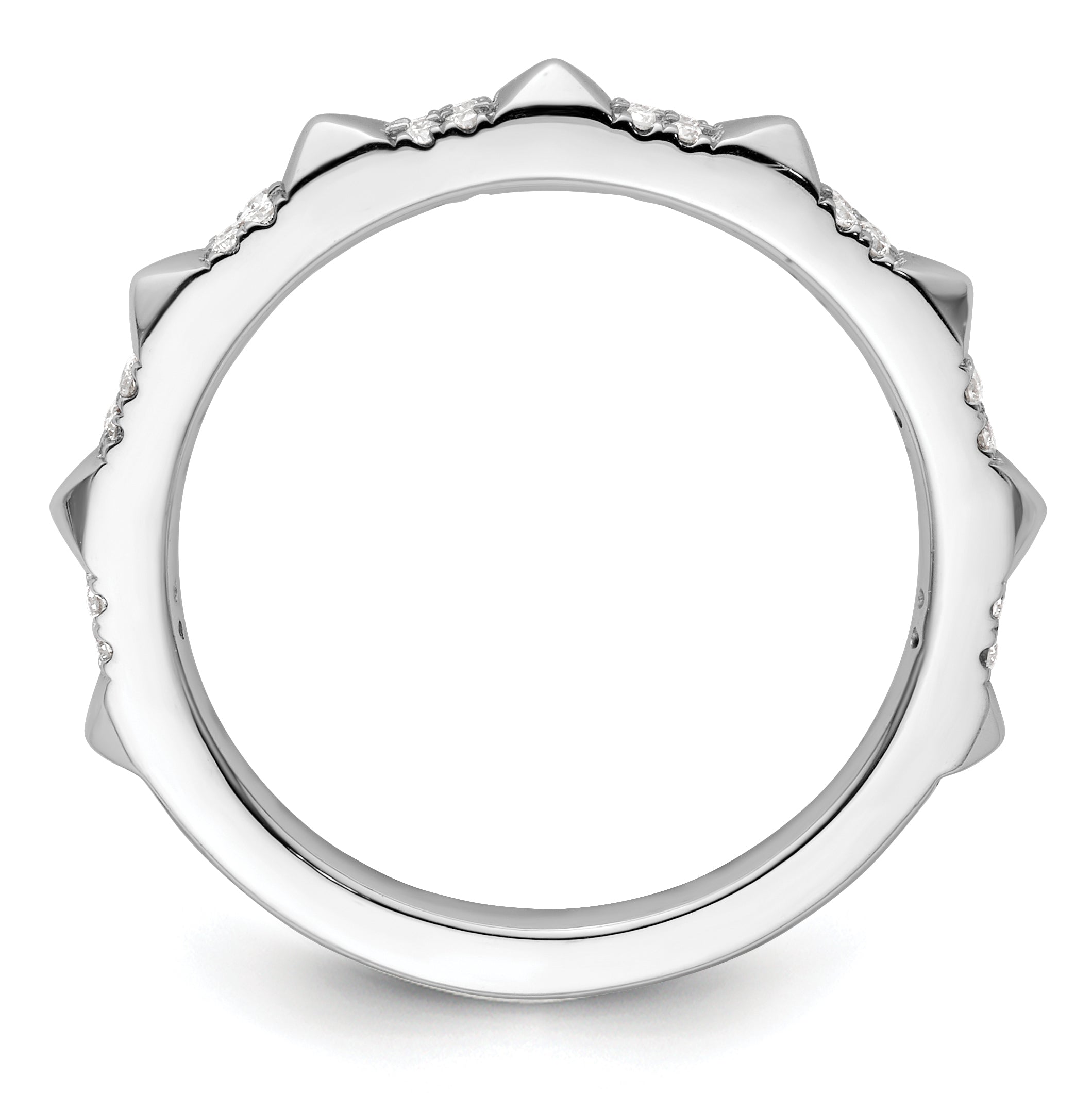14k White Gold Stackable Expressions Diamond Ring