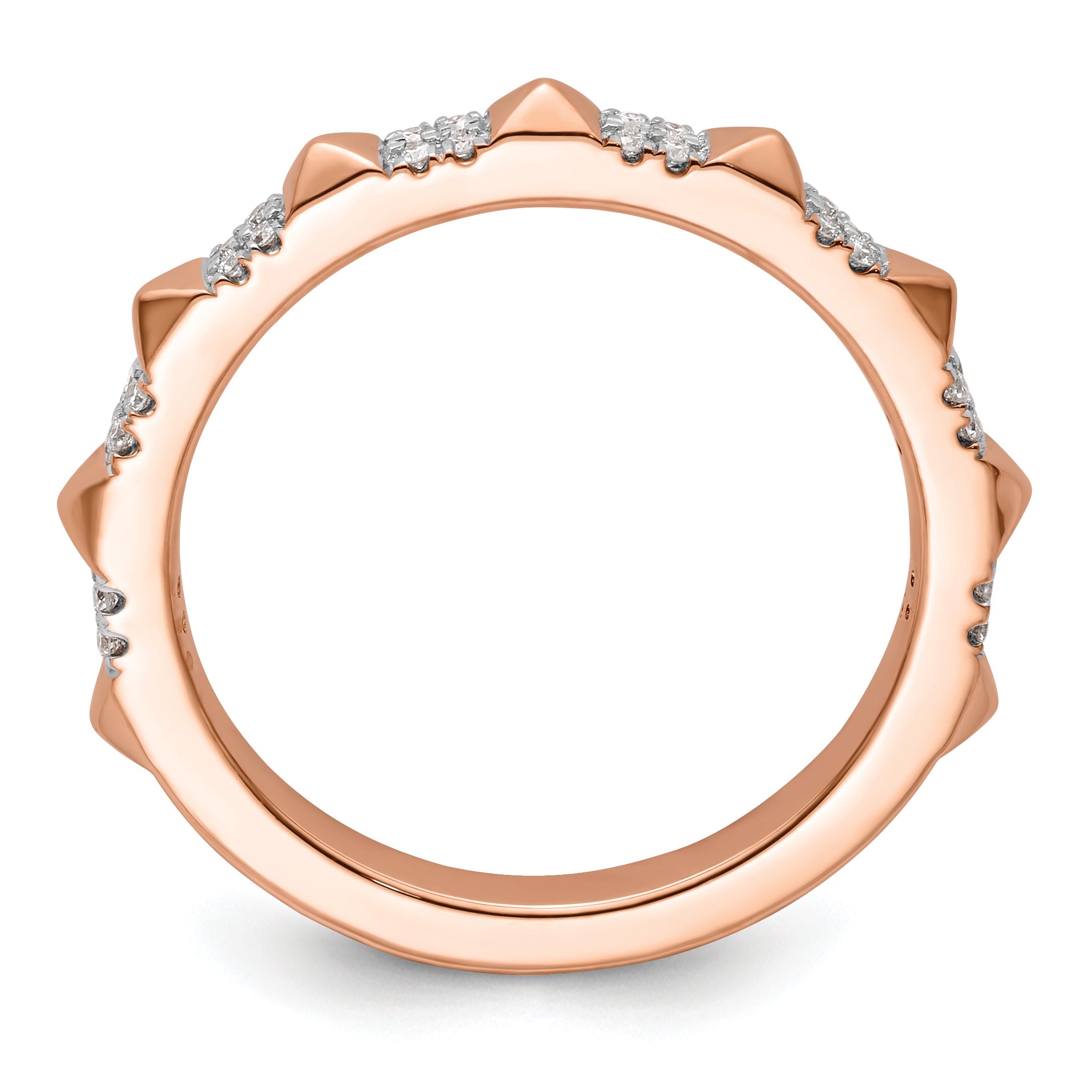 14k Rose Gold Stackable Expressions Diamond Ring Secondary image