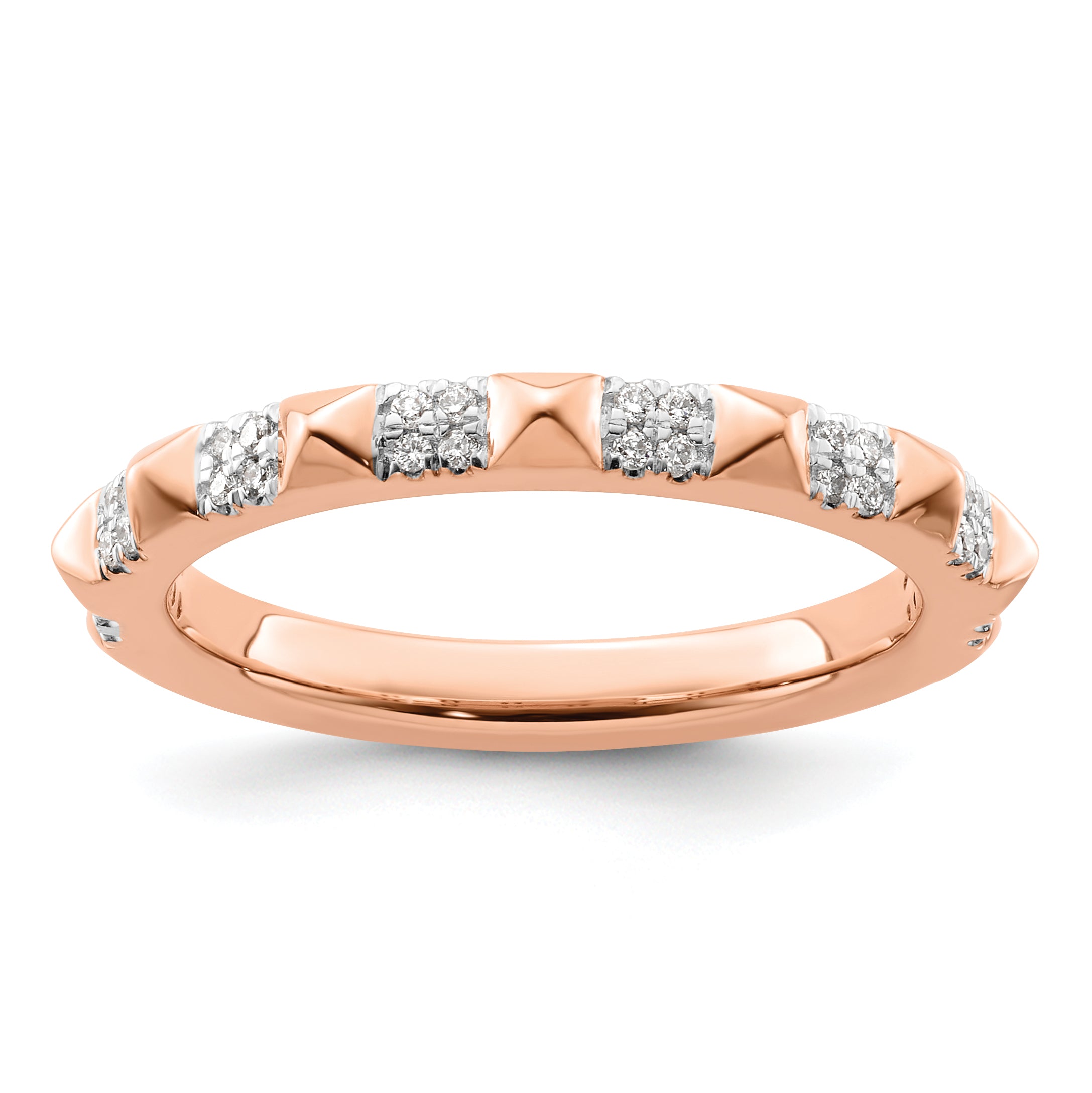 14k Rose Gold Stackable Expressions Diamond Ring