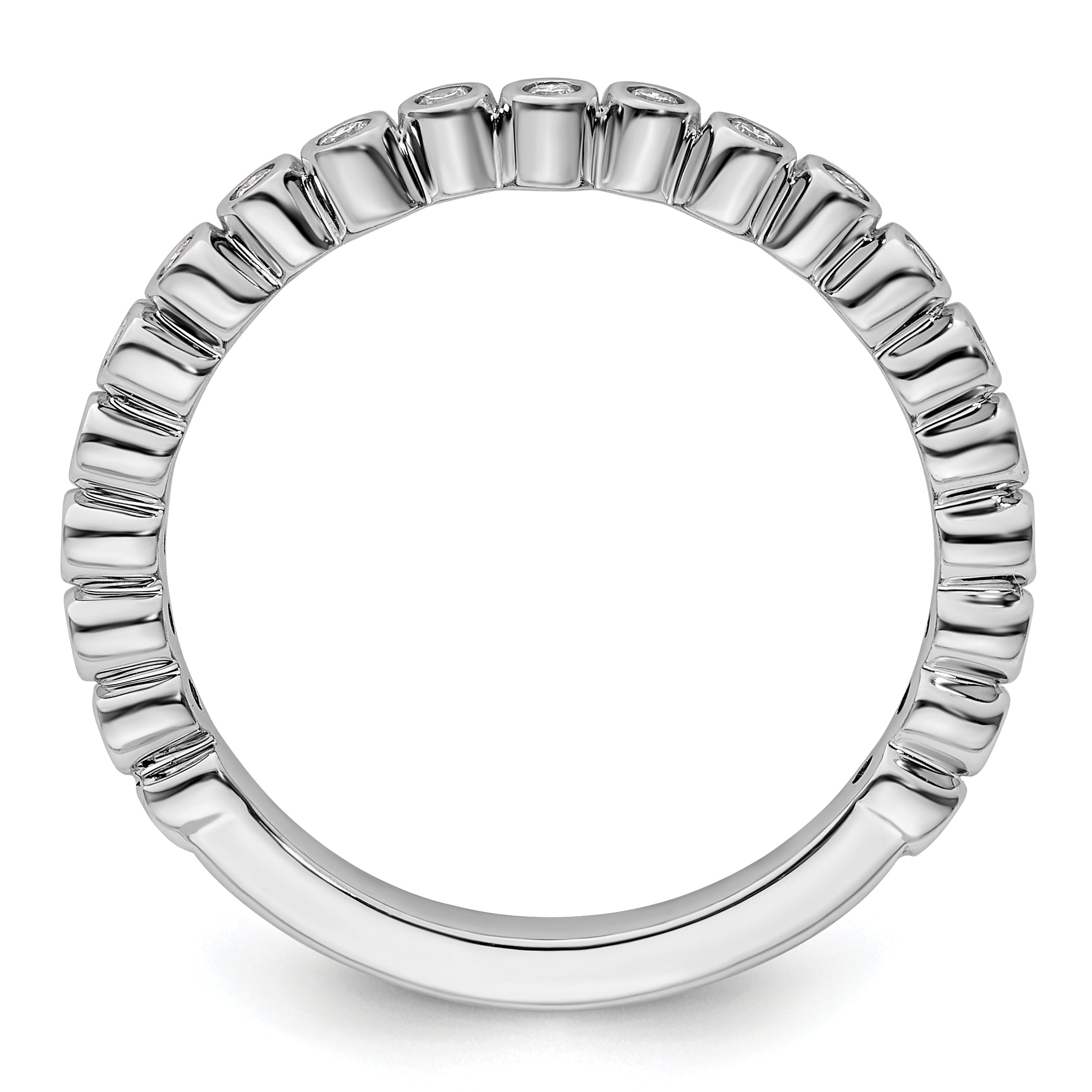 14k White Gold Stackable Expressions Diamond Ring Secondary image