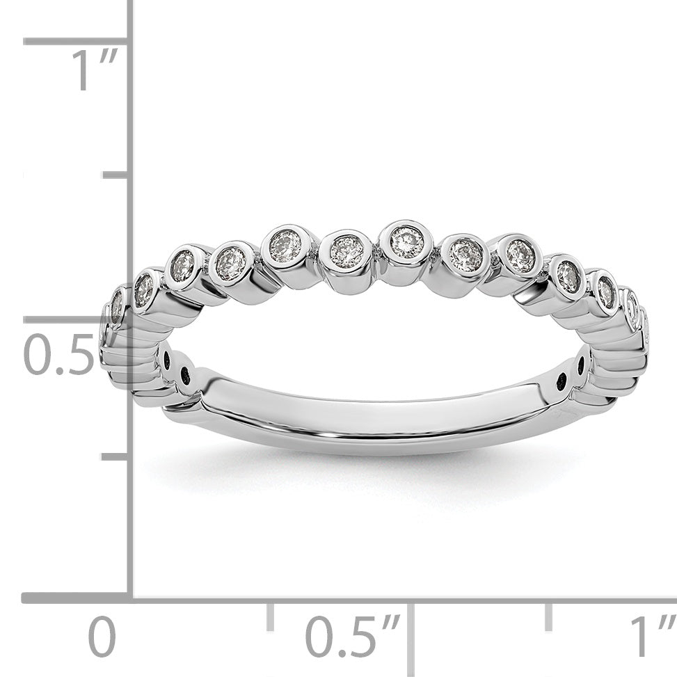 14k White Gold Stackable Expressions Diamond Ring