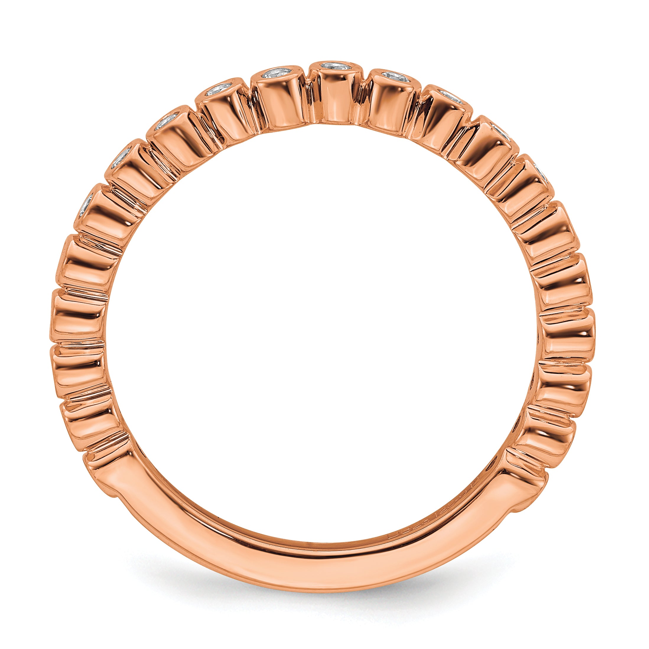 14k Rose Gold Stackable Expressions Diamond Ring Secondary image