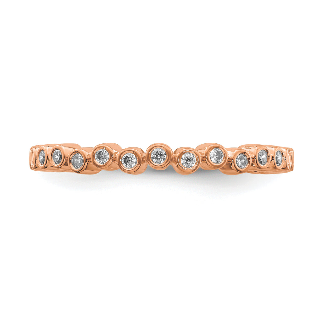 14k Rose Gold Stackable Expressions Diamond Ring