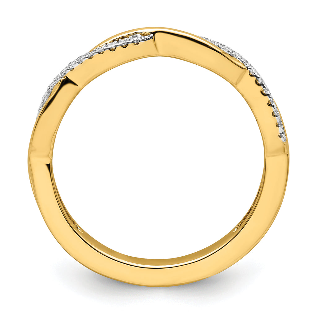 14k Stackable Expressions Diamond Twist Ring