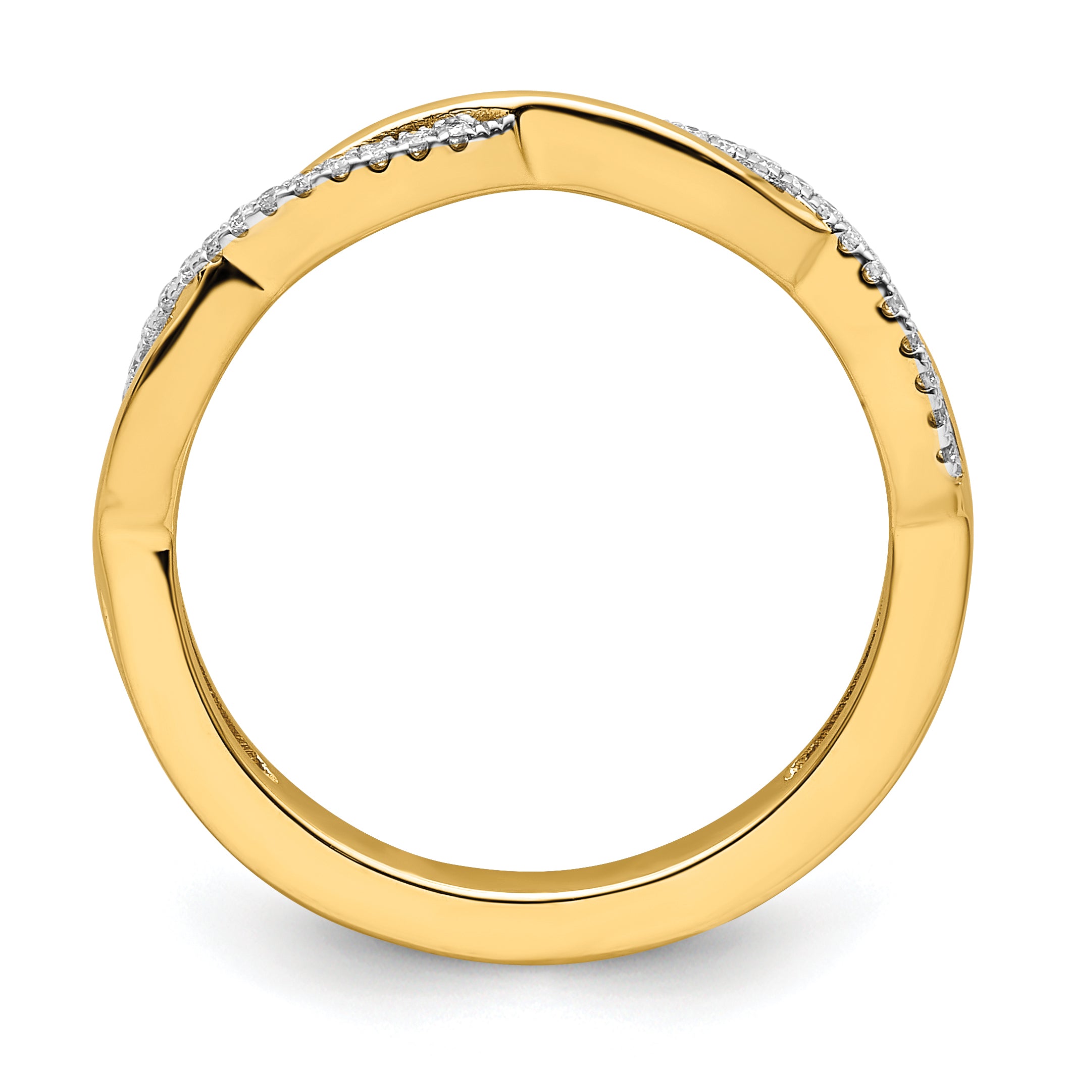 14k Stackable Expressions Diamond Twist Ring