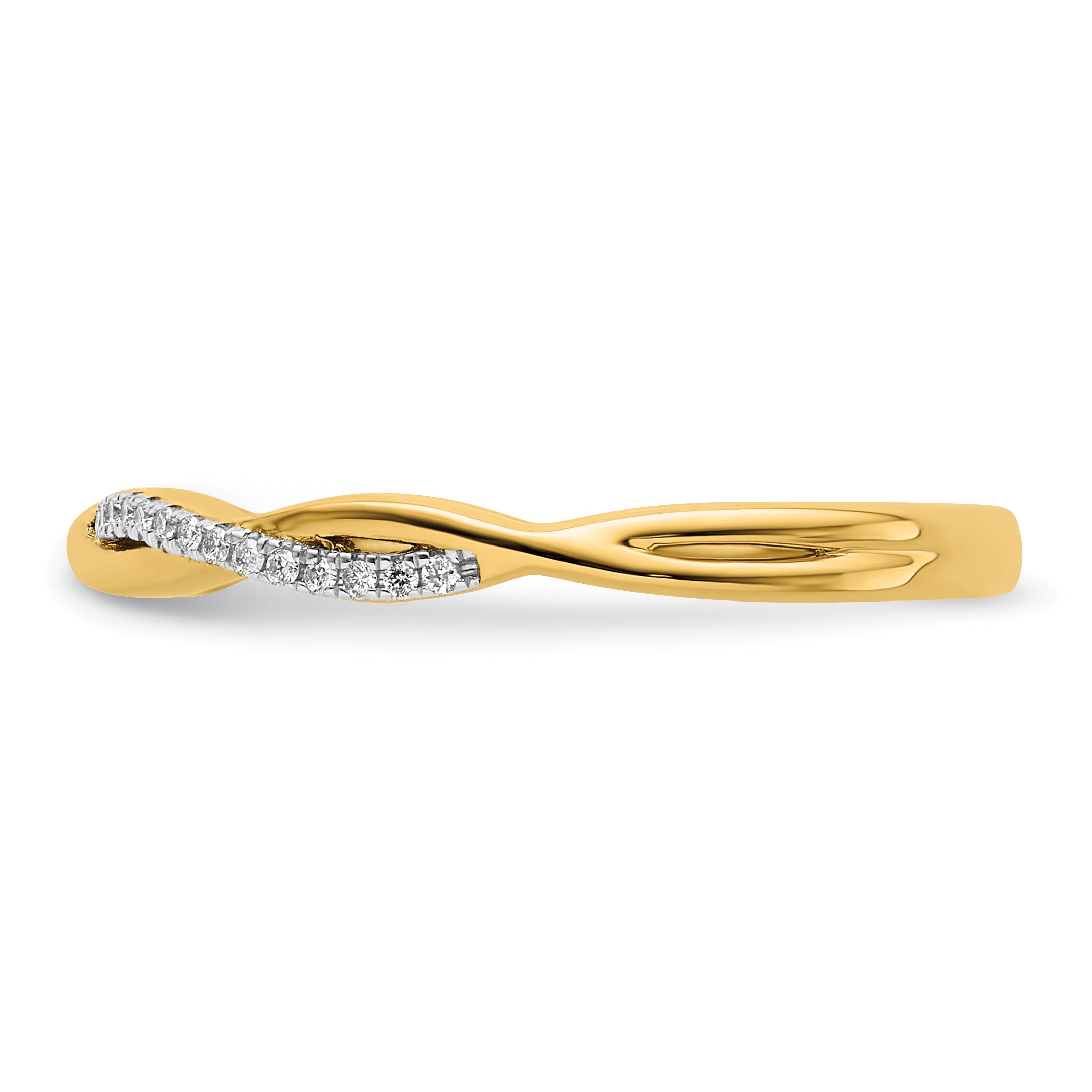 14k Stackable Expressions Diamond Twist Ring