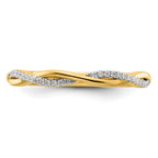 14k Stackable Expressions Diamond Twist Ring
