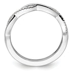 14k White Gold Stackable Expressions Diamond Twist Ring