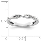 14k White Gold Stackable Expressions Diamond Twist Ring