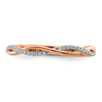14k Rose Gold Stackable Expressions Diamond Twist Ring