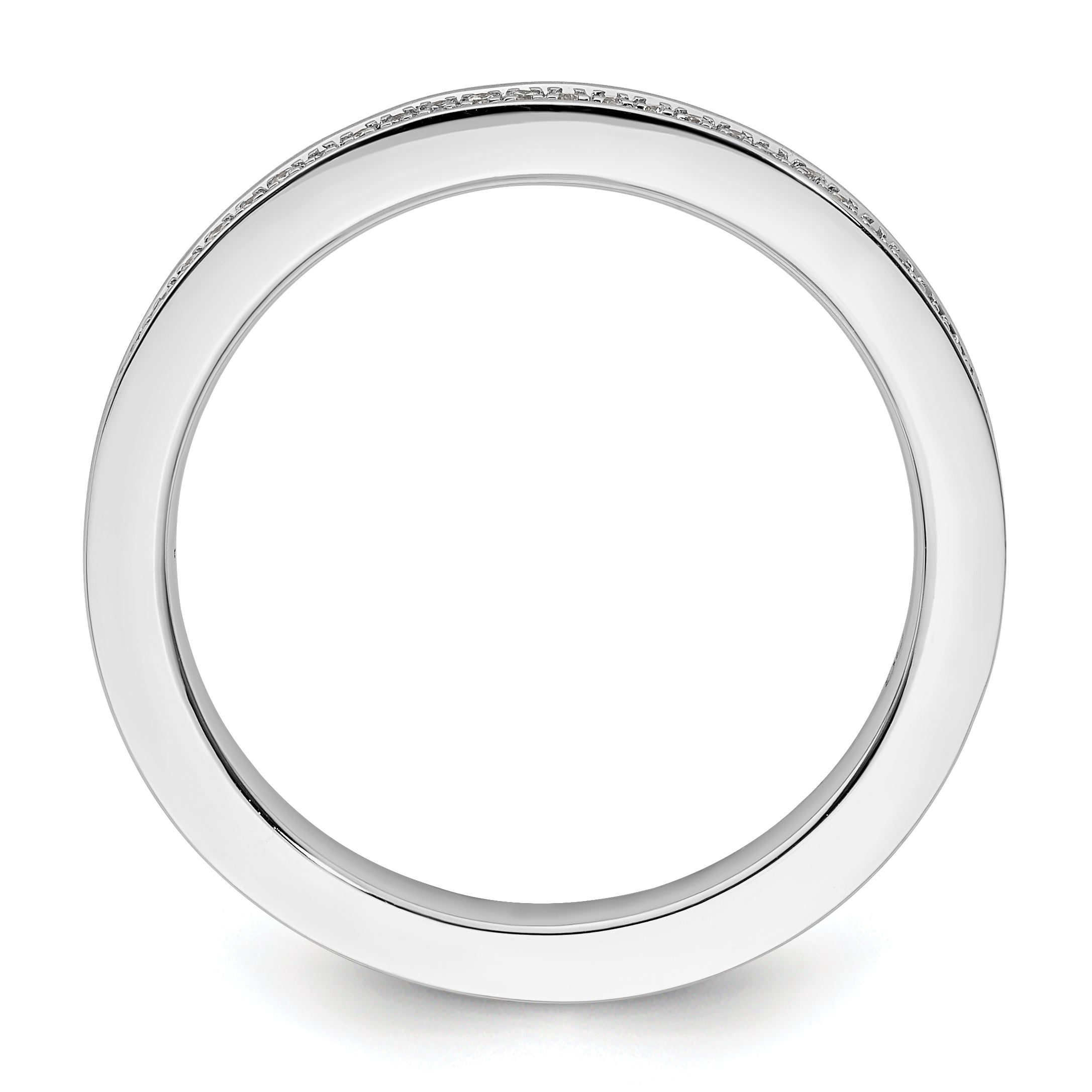 14k White Gold Stackable Expressions Diamond Ring