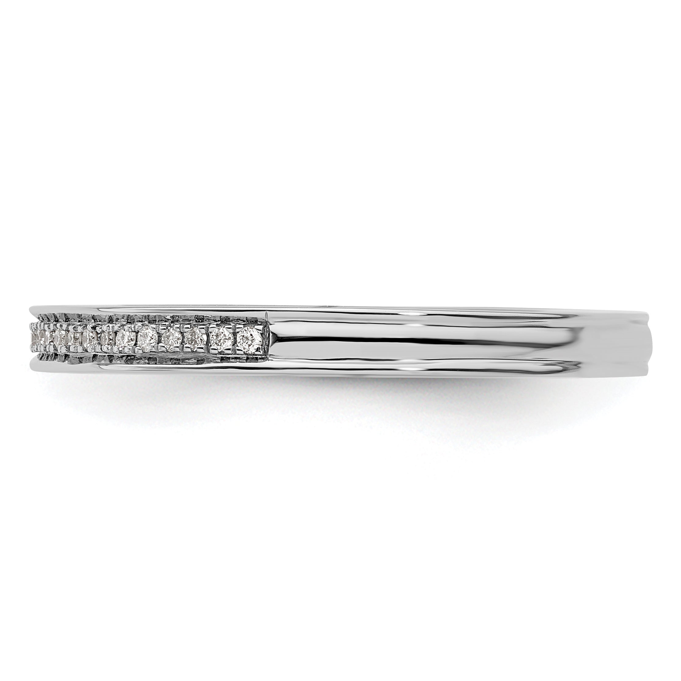14k White Gold Stackable Expressions Diamond Ring