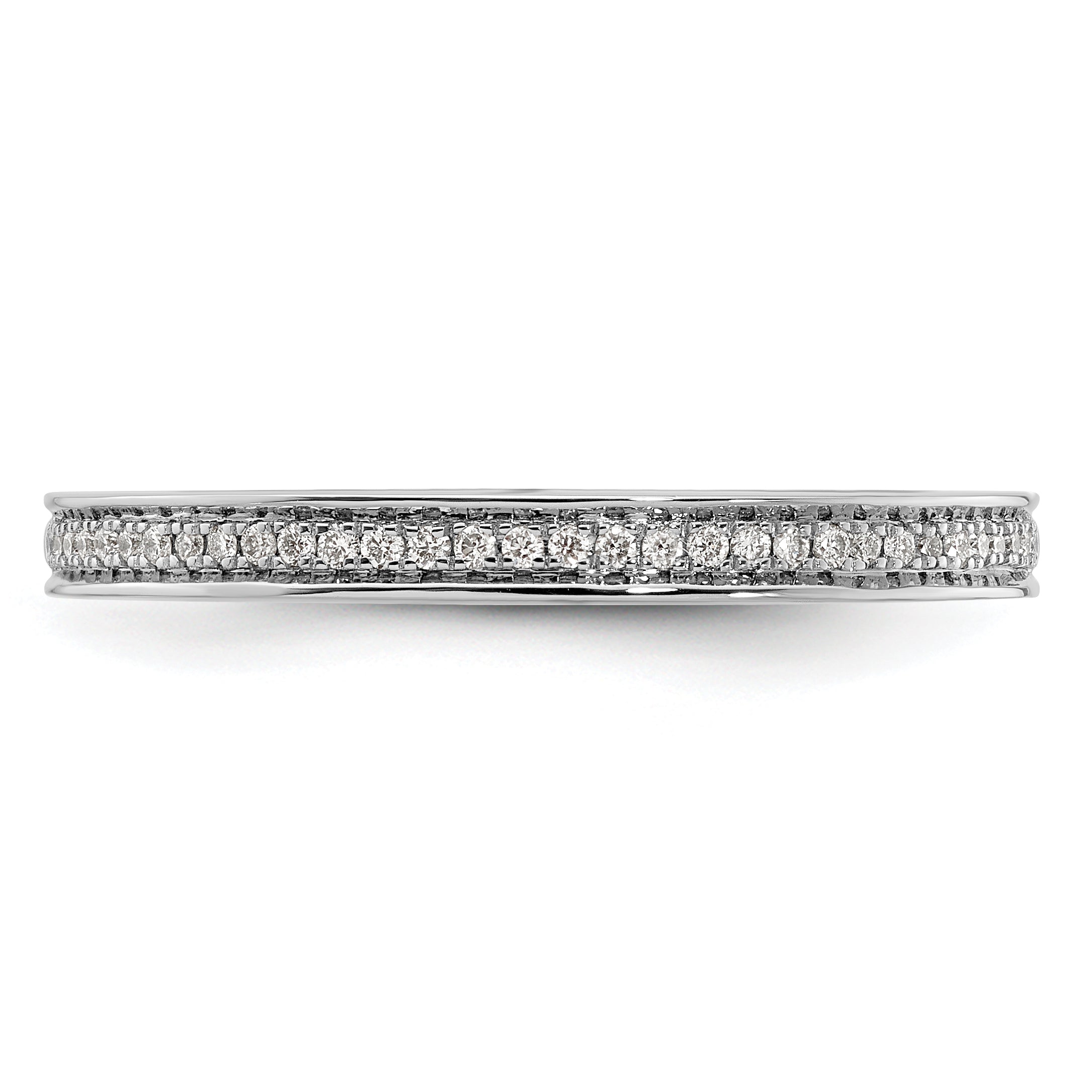 14k White Gold Stackable Expressions Diamond Ring