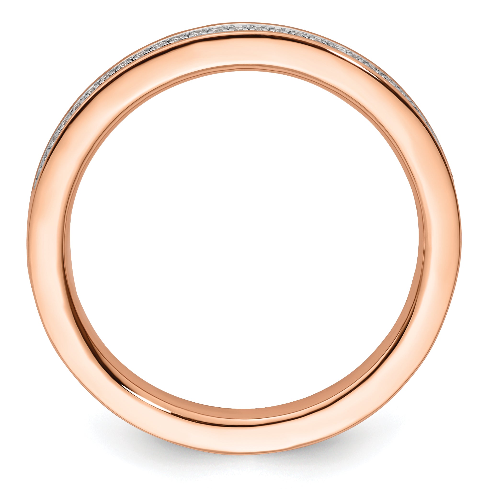 14k Rose Gold Stackable Expressions Diamond Ring Secondary image