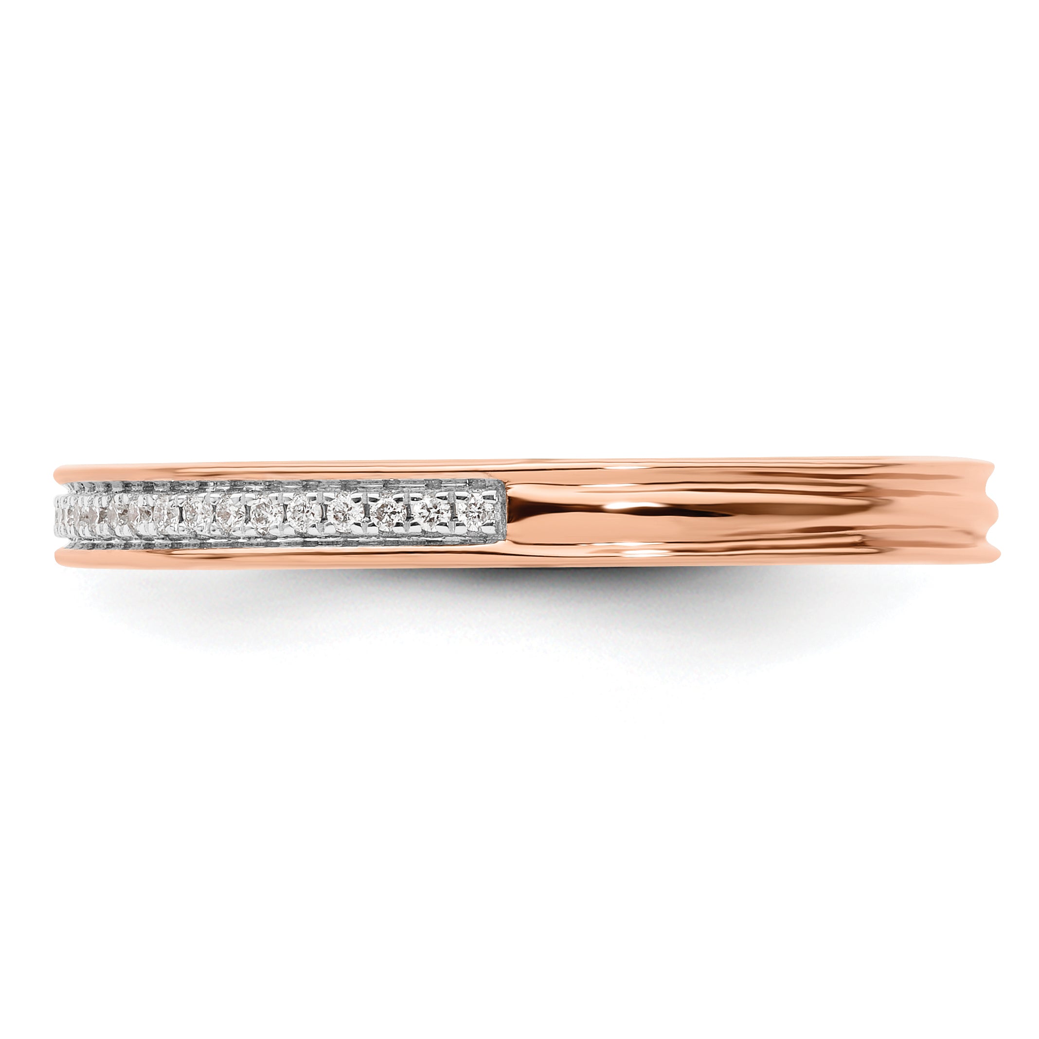 14k Rose Gold Stackable Expressions Diamond Ring