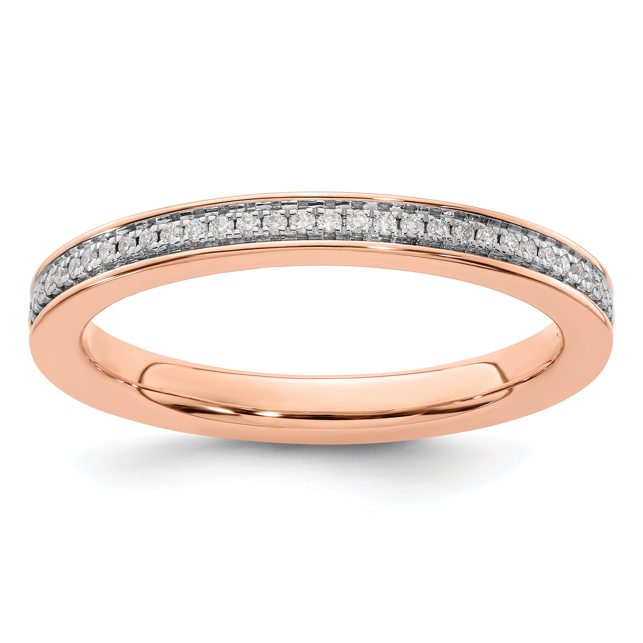 14k Rose Gold Stackable Expressions Diamond Ring Main image