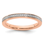 14k Rose Gold Stackable Expressions Diamond Ring
