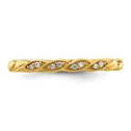 14k Stackable Expressions Diamond Twist Ring