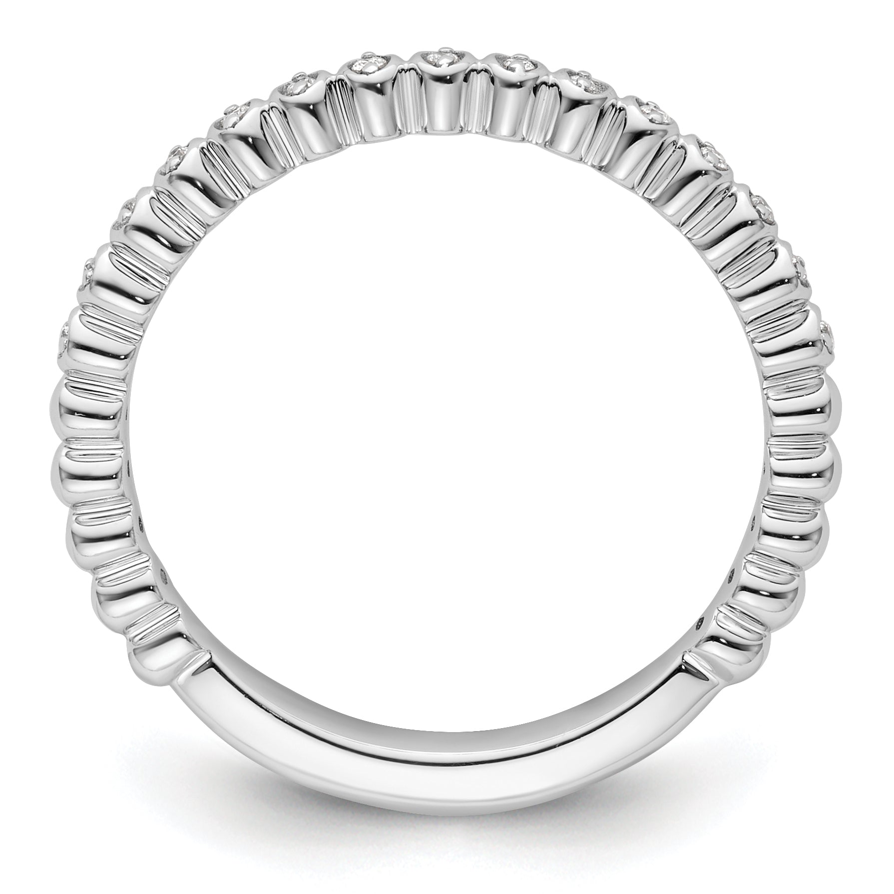 14k White Gold Stackable Expressions Diamond Ring