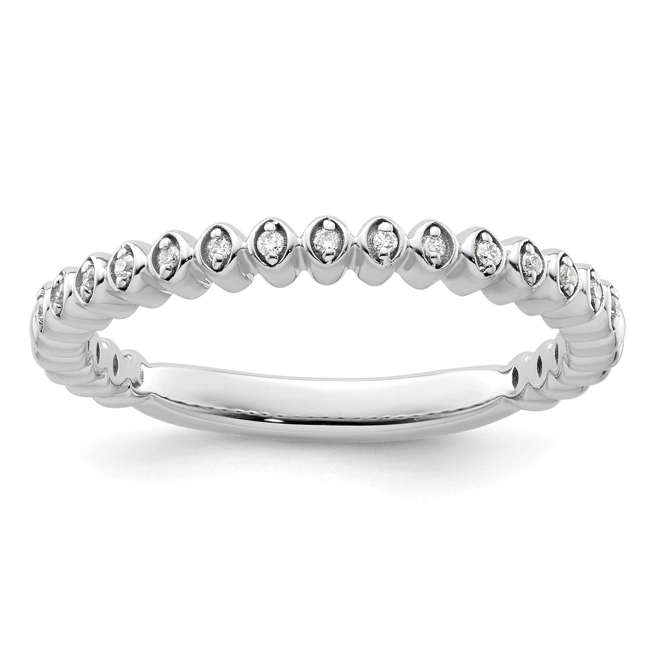 14k White Gold Stackable Expressions Diamond Ring Main image