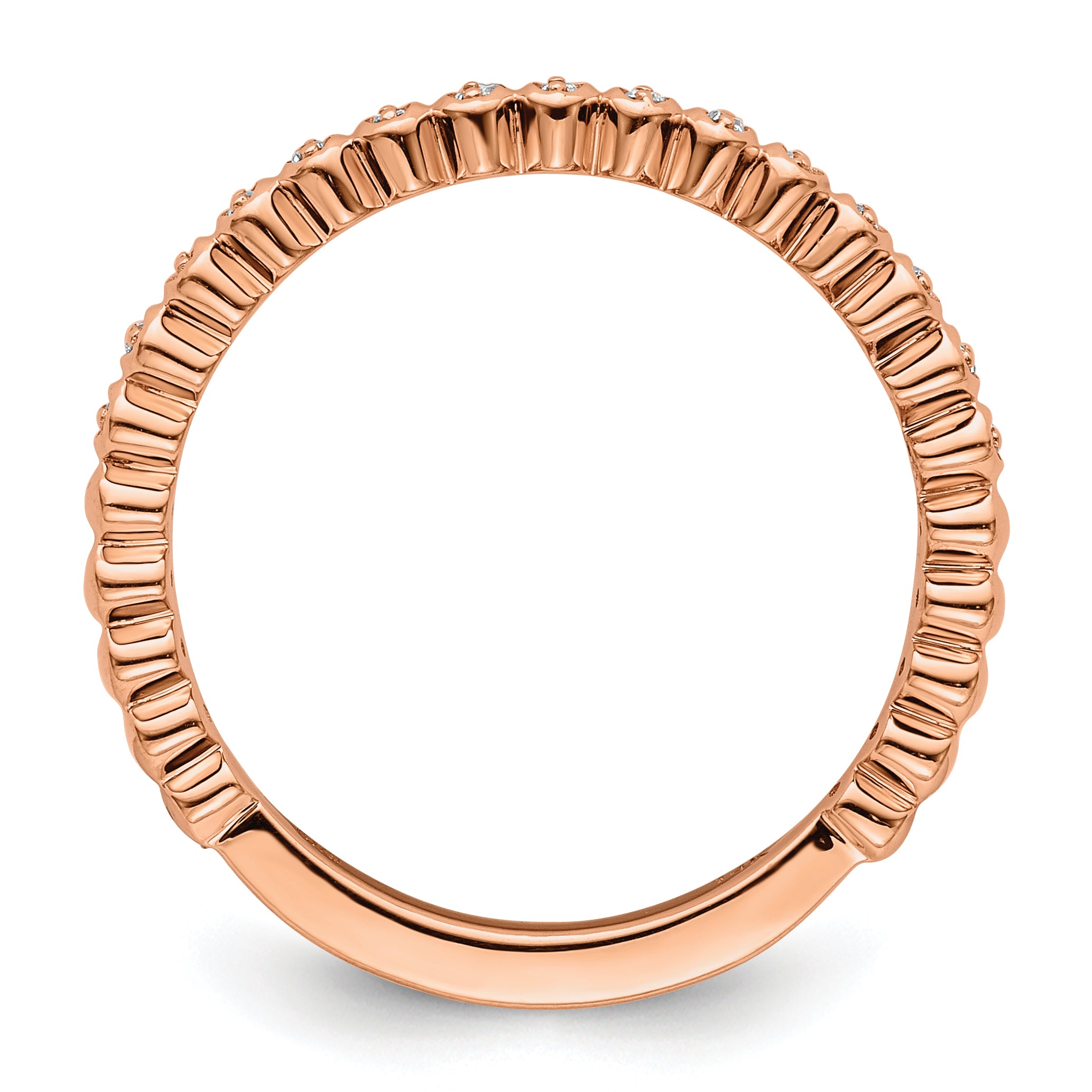 14k Rose Gold Stackable Expressions Diamond Ring Secondary image