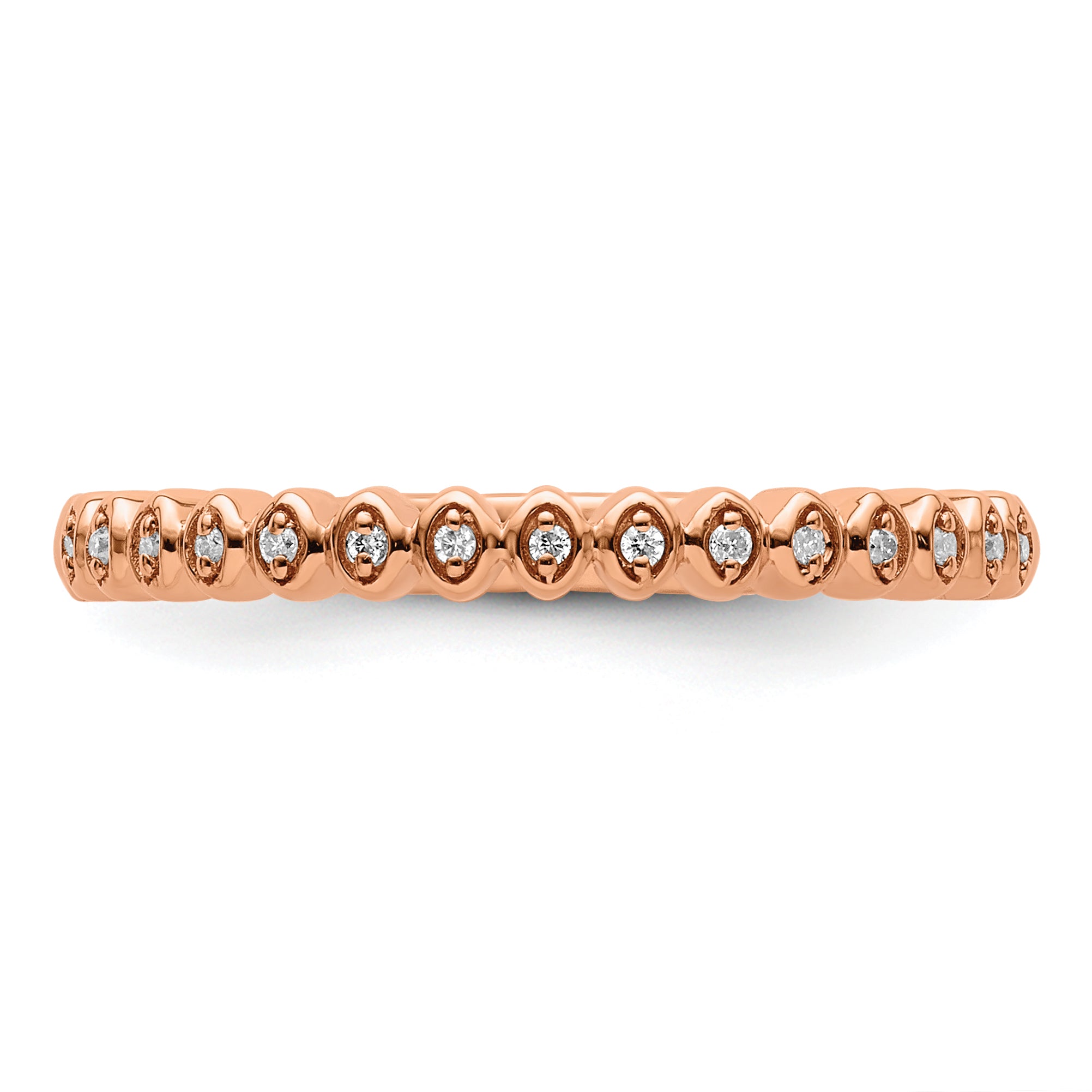 14k Rose Gold Stackable Expressions Diamond Ring