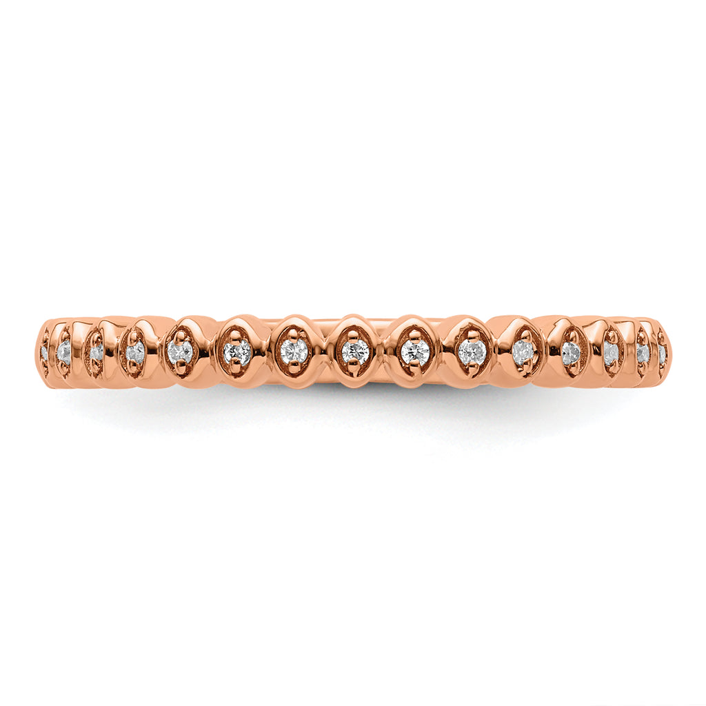 14k Rose Gold Stackable Expressions Diamond Ring