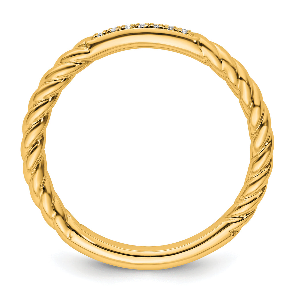 14k Stackable Expressions Diamond Twisted Ring